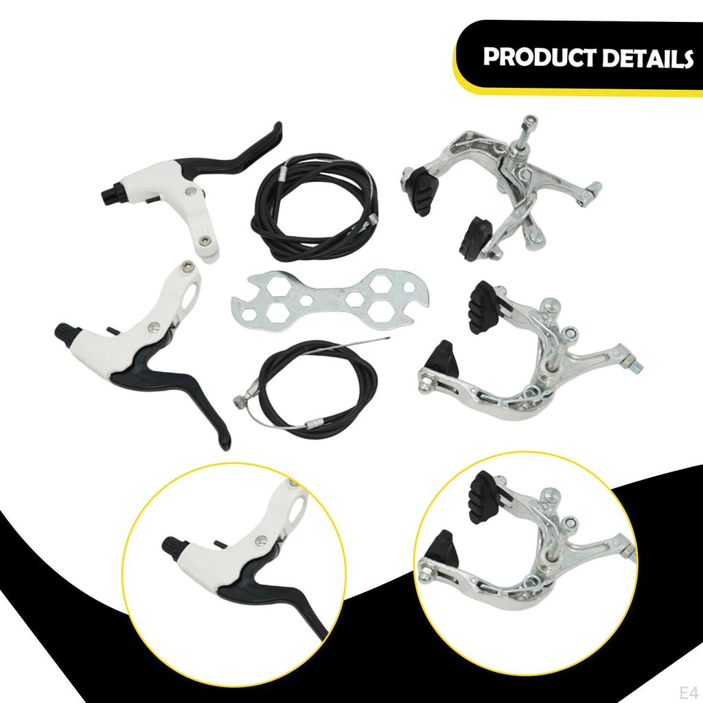 Bicycle Brake Kit with Cable, Spare Parts for Repairing Grips, Front And Rear Levers