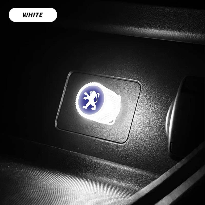 Для Peugeot 1 шт. Новый USB-светодиодный свет в автомобиль, атмосферообразующий свет в салоне автомобиля, аксессуары для автомобиля Для Peugeot 206 208 306 307 308 407 408 50