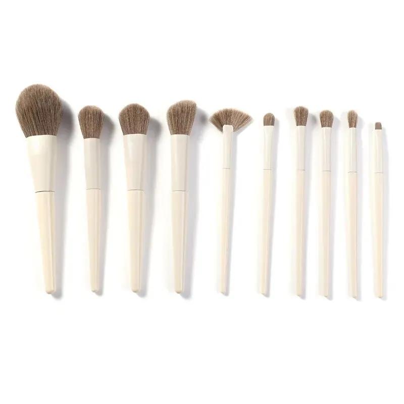 10PCS Makeup Brush, Easy To SetFoundation Blush Eyeshadow Brush Eyebrow Brush Contour Lip Face Makeup Brush Beauty Tools