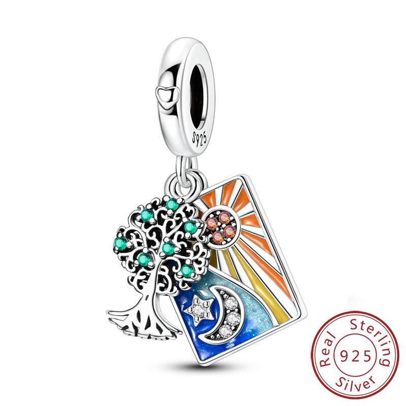 New Copper Charms Bead Penguin Owl Bow Heart Charm Fit Original Pendant Bracelet Jewelry Making For Women Gift