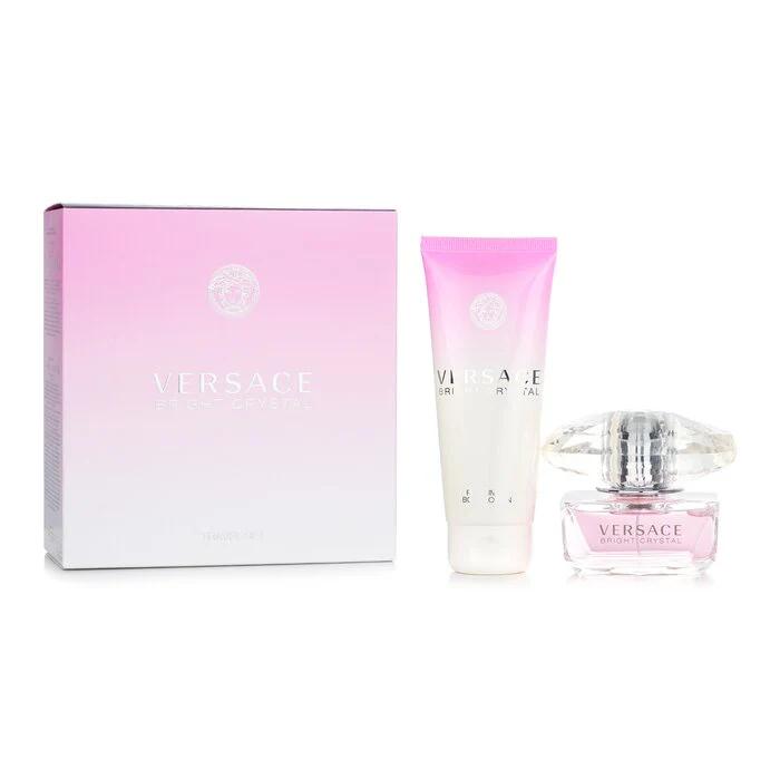Versace Bright Crystal Eau De Toilette Gift Set 50ml transparent