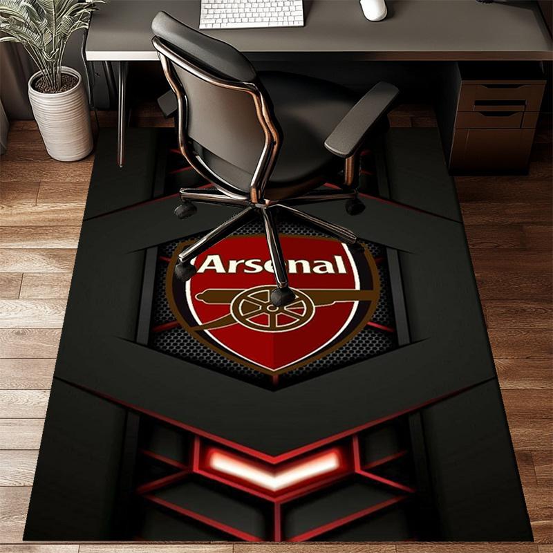 Arsenal Football Club Crest Printed Office Carpet Chair Cushion  Entryway Rug, Rugs for Living Room, Bedroom Christmas gifts