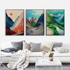 Cycling Ascending Mountains Canvas Painting Prints Motivational Bicycle Wall Art Pictures Bike Poster For Living Room Home Decor No Frame