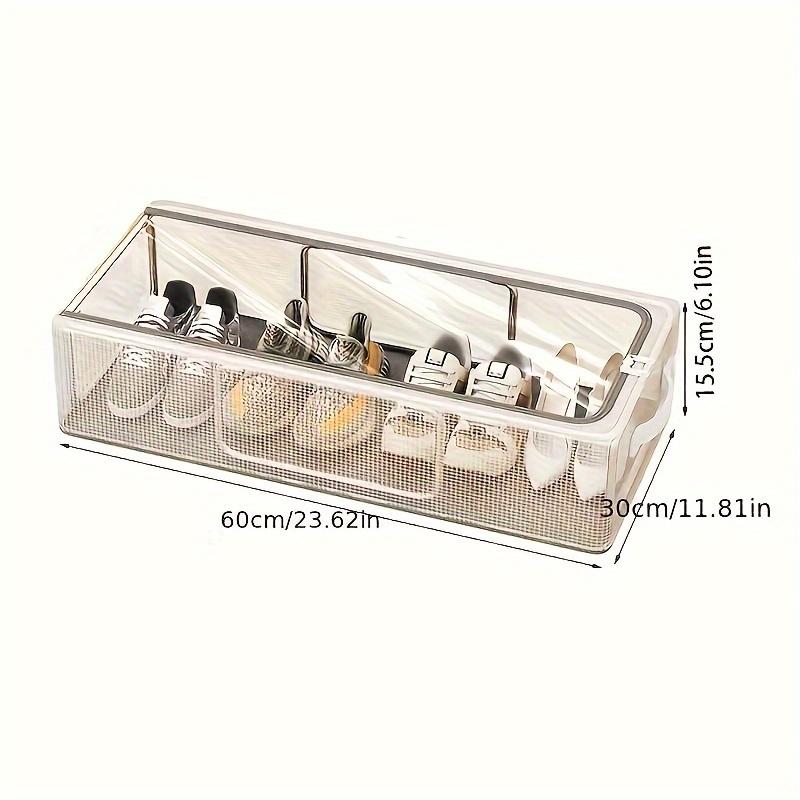 Складной прозрачный ящик для хранения обуви с прочным стальным каркасом, универсальный органайзер под кровать для обуви и одежды, модный нейлон