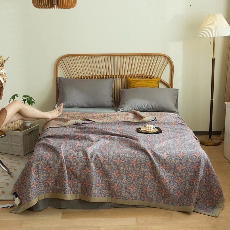 Jacquard Cotton Gauze Blanket Sofa Cover Queen King Size Summer Quilt Stitch Coverlet Home Bedding Bedspread On The Bed Sheet