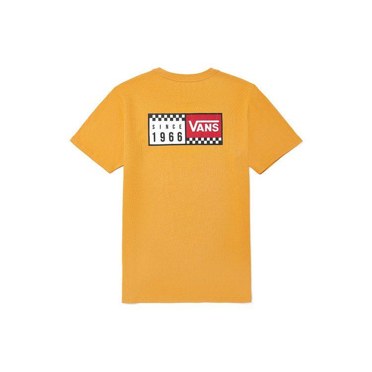 Vans Женские футболки Желтые С круглым вырезом Умеренный прямой крой VN0A4MNC50X
