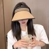 Sunscreen Empty Top Hat Women's New Summer UV Protection Outdoor Cycling Big Eaves Show Face Small Sun Hat