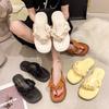 Korean Version of Flip Flops for Wearing Out In 2023 Summer Versatile New Pleated Clip Toe Thick Soles Fashion Casual Beach Sandals