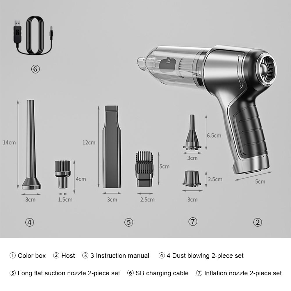 2 In 1 Handheld Car Vacuum Cleaner Set,Cordless Handheld Vacuum Cleaner,Multi-Use Car Cleaning Interior Supplies For Car/Home
