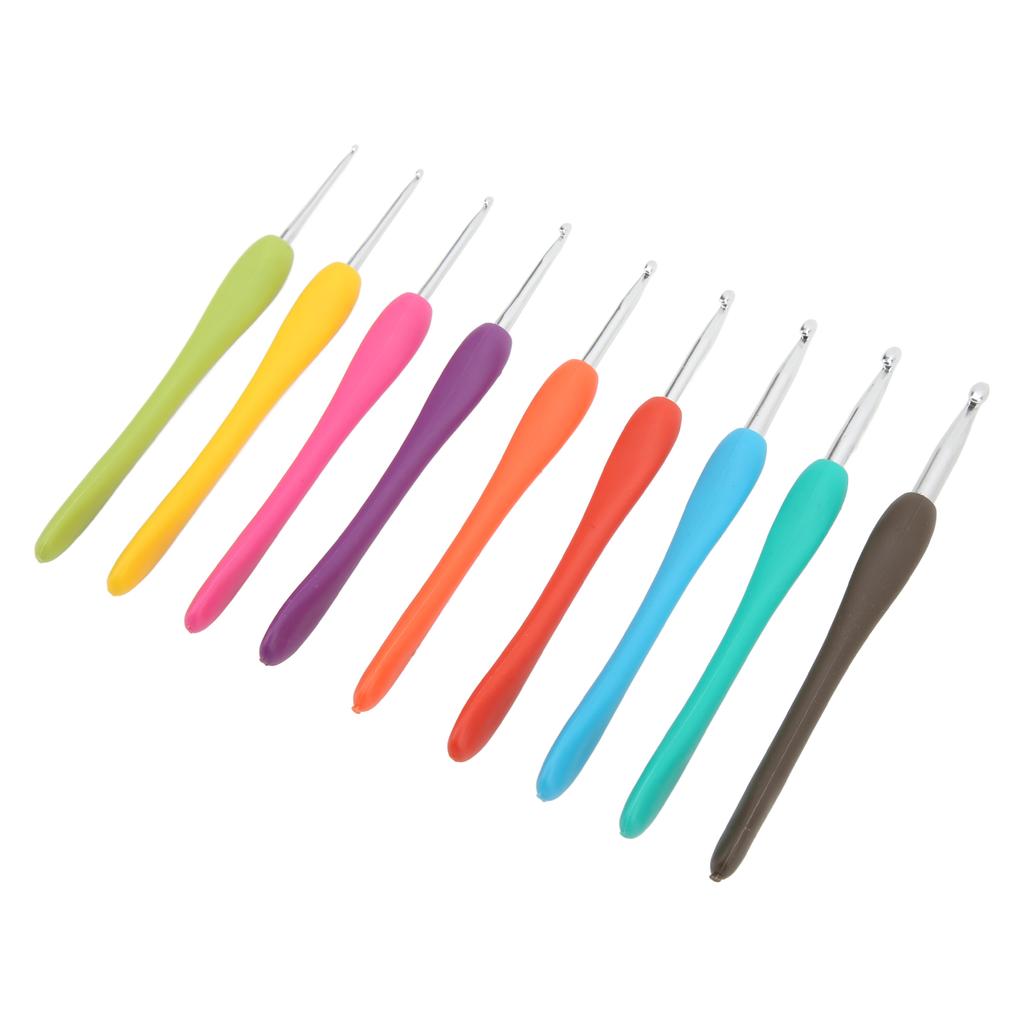 9PCS Crochet Hook Set 2.0 To 6.0mm Color Coding Easy Operation Wide Application Crochet Needle for