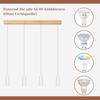 Lampe suspension - NETTLIFE - 4x GU10 - Blanc - Métal et bois - Style scandinave
