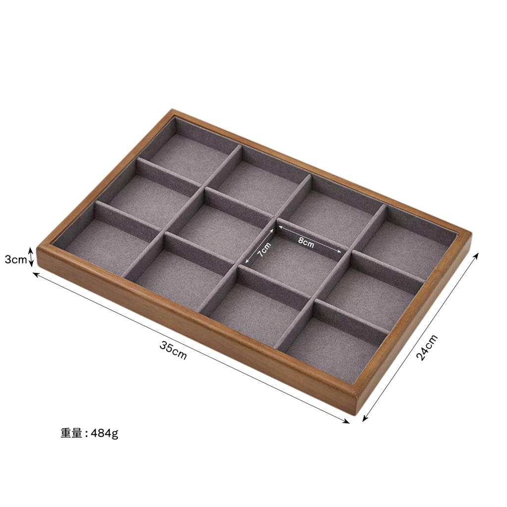 Деревянные украшения Деревянный аксессуар Аксессуары Держатель для мелких предметов Поднос Be&U, Хранение, Ожерелье, Браслеты, Серьги, Кольца, Дисплей, Часы, Держатель, (12