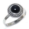 Natural Black Onex Gemstone Handmade 925 Sterling Silver Jewelry Ring S.10 K4N99