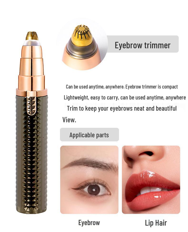 Женский электрический триммер-бритва для бровей и носа