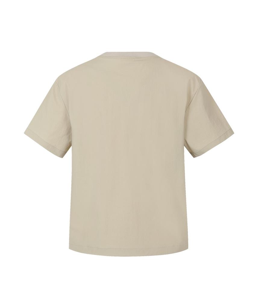 DISCOVERY EXPEDITION Women'S Freshvent Pocket Woven Short Sleeve T-Shirt (Beige2)