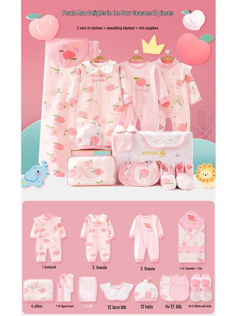 Комплект песочников из чистого хлопка для новорожденных – Подарочная коробка для малыша на осень/зиму, Идеально подходит для первенца и празднования важных моментов