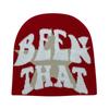 Модная теплая вязаная шапка для мужчин и женщин с буквами в стиле хип-хоп Модная теплая шапка
