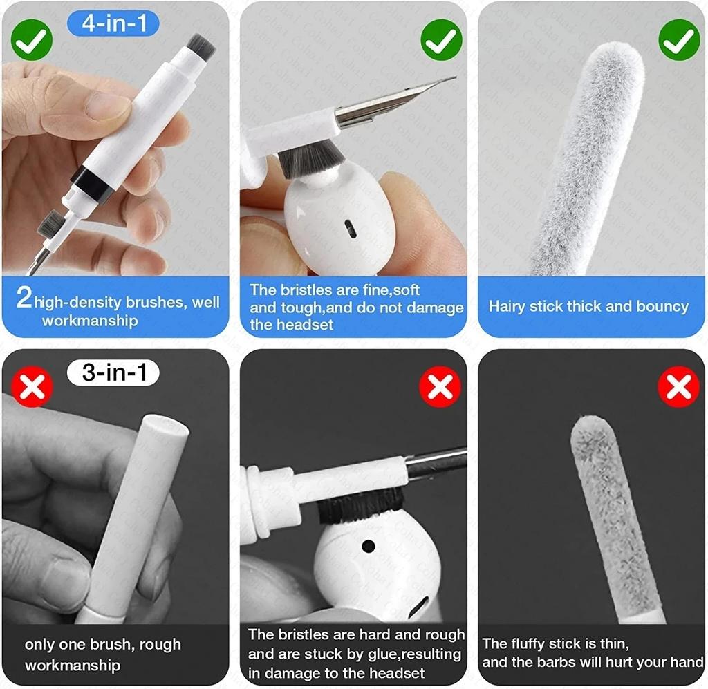 Bluetooth Earbuds Cleaner Pen Earphones Cleaner Kit For Airpods Pro 3 2 1 Headset Keyboard Phone Camera Lens Cleaning Brush