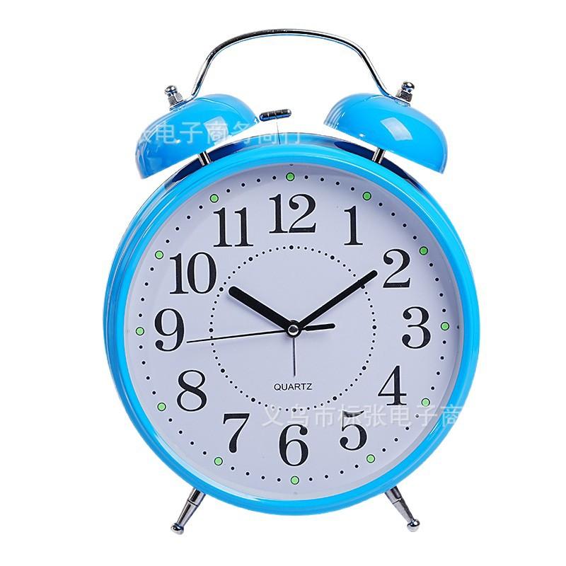 8-Inch metal bell, creative silent alarm clock, student bedroom luminous clock, alarm clock