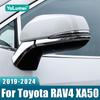 Для Toyota RAV4 XA50 -   2024 RAV 4 Гибрид ABS Декоративная полоса крышки накладок рамы бокового зеркала заднего вида автомобиля Наклейки