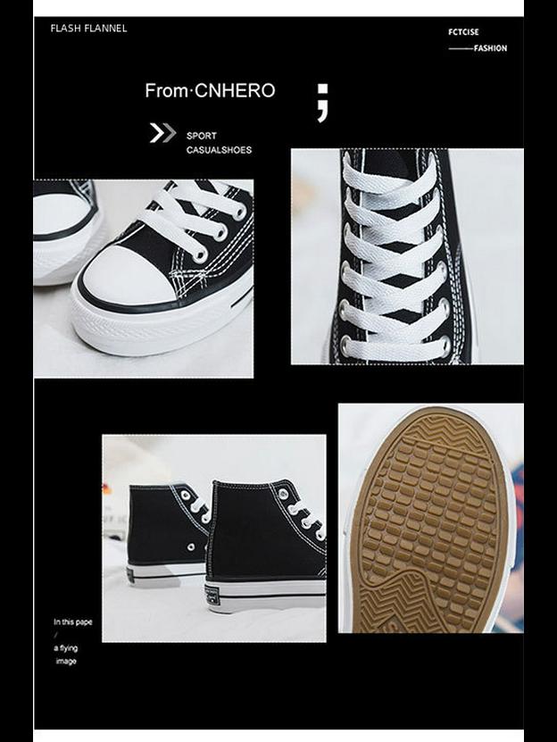 Женские высокие парусиновые туфли на толстой подошве, дышащая плоская платформа, универсальная корейская мода R66