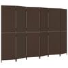 6 Panel Room Divider in Brown Poly Rattan