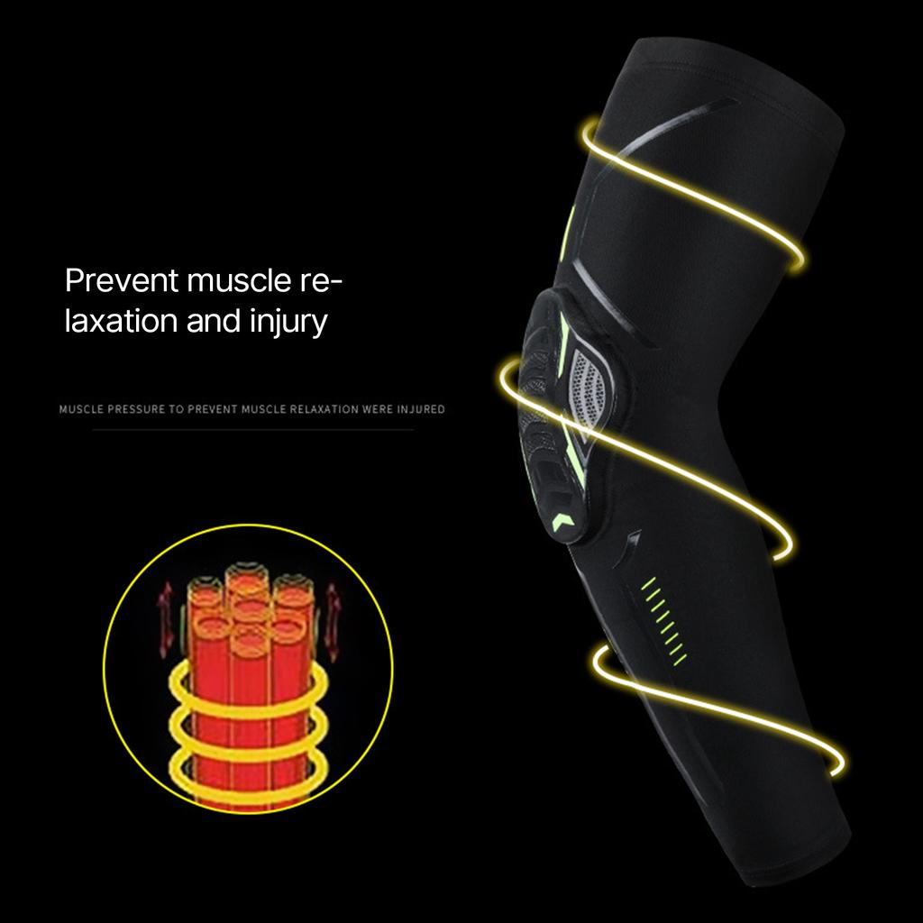 Breathable Arm Elbow Pads Crashproof Sport Compression Arm Sleeve Elbow Warmer Pad for Basketball Football Cycling Guard