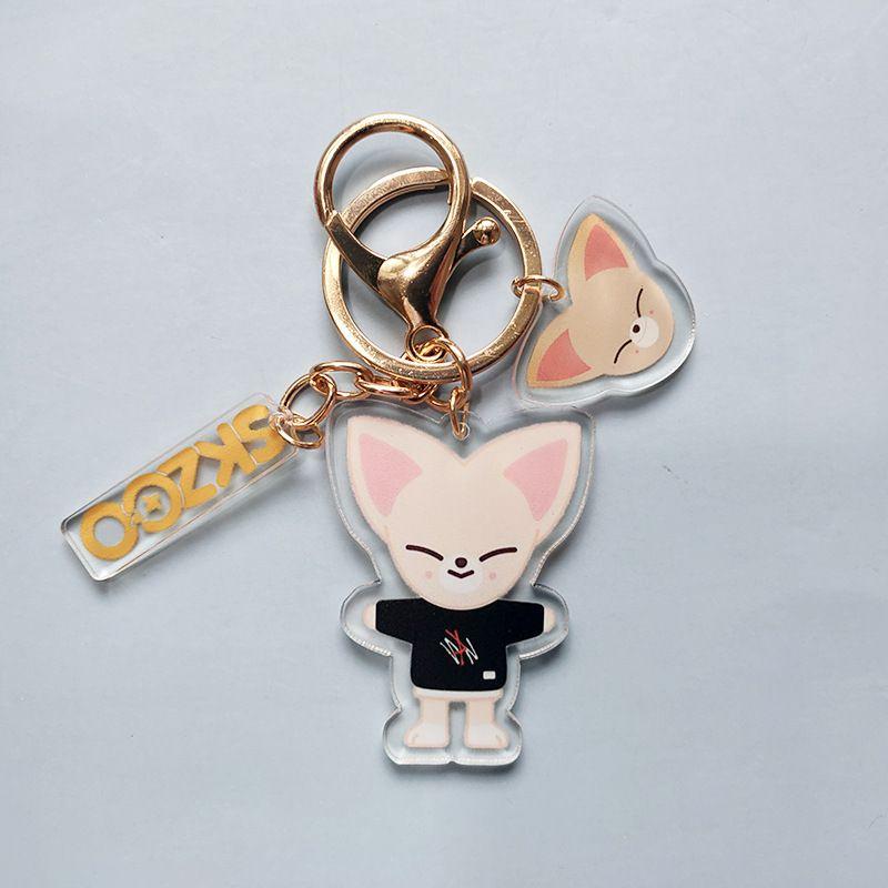 Stray Kids Skzoo Акриловый Двусторонний Брелок Мультяшный Kpop Подарок для Поклонников Коллекция