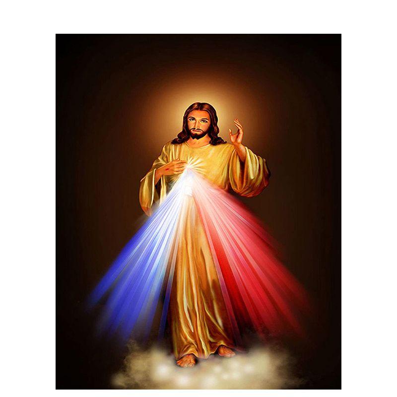 5D Diy Алмазная вышивка Иисус Rhinestone Kit Алмазная картина Религиозные фигурки Мозаика Подарок ручной работы 40*50 см