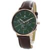 Кожаные часы Salvatore Marra для мужчин и женщин, аналоговые, дата, календарь, серия SM22102, (Зелёный Коричневый)