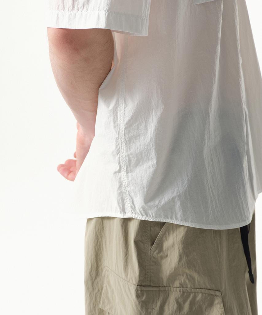MUSINSA STANDARD [City Leisure] Lightweight Nylon Oversized Short Sleeve Shirt [White]