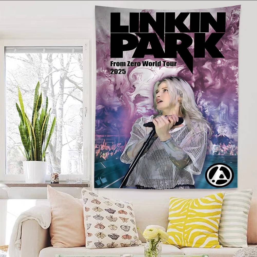 Rock Band LLinkin Cool PPark Hanging Bohemian Tapestry Hanging Tarot Hippie Wall Rugs Dorm Japanese Tapestry