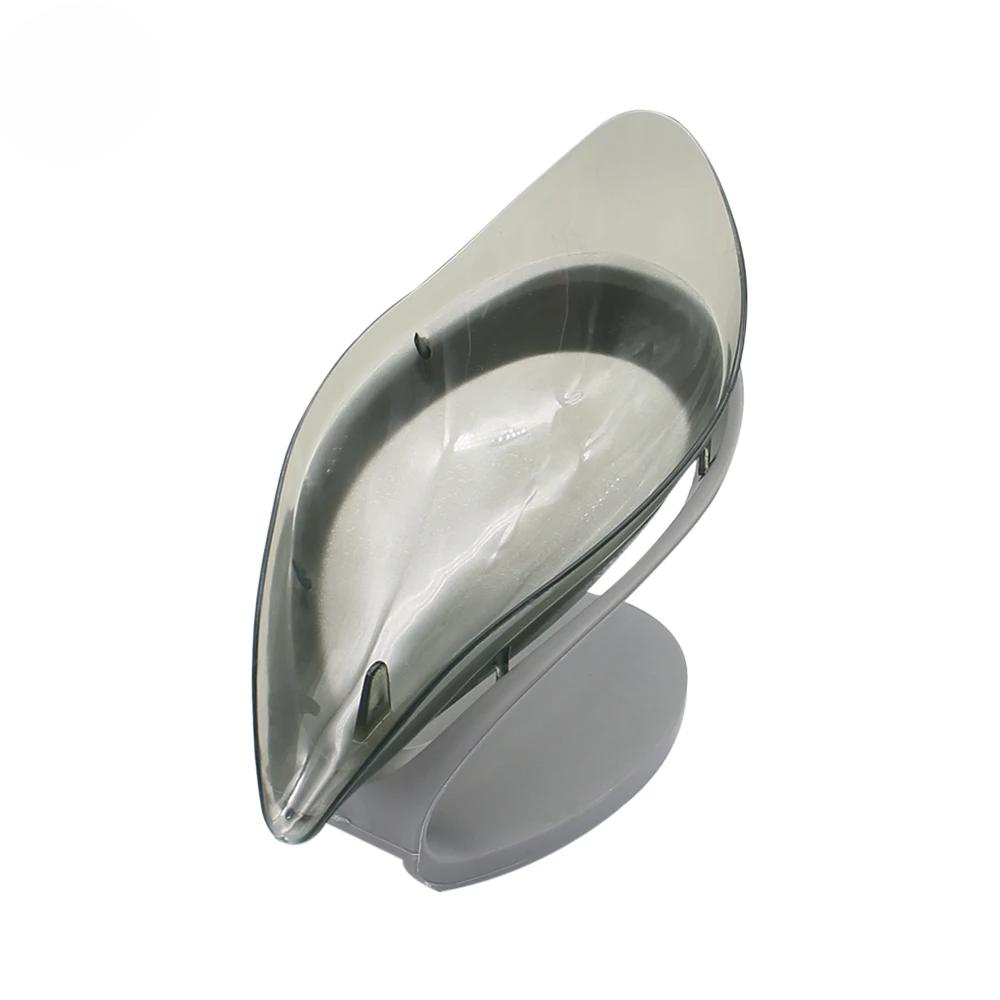 Держатель для мыла в ванной в форме листа, Мыльница для кухонного мыла и губки, Контейнер для хранения, Нескользящий, С дренажем, Аксессуар для ванной