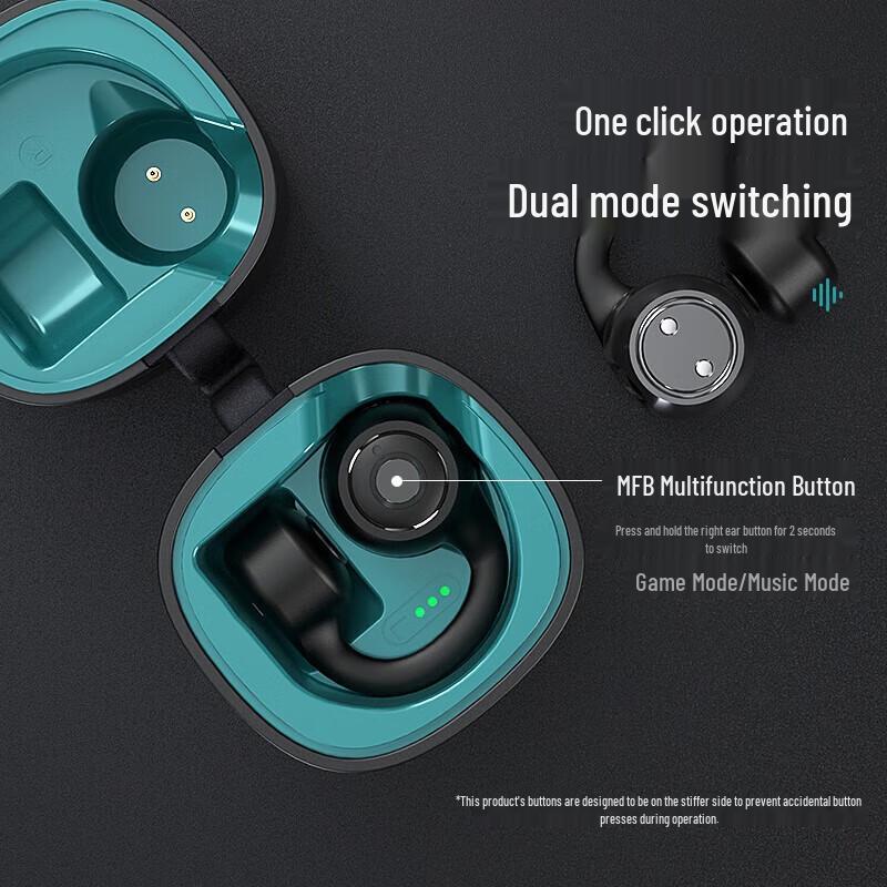 Newmine GE12 Bone Conduction True Wireless Clip-On Sports Earbuds