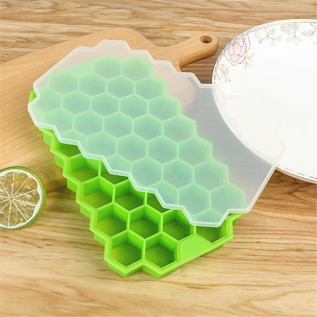 Thick 37 Grid with Silicon Glue Honeycomb Ice Grid Ice Mold Refrigerator To Make Ice Cubes Molding Ice Box Easy To Remove