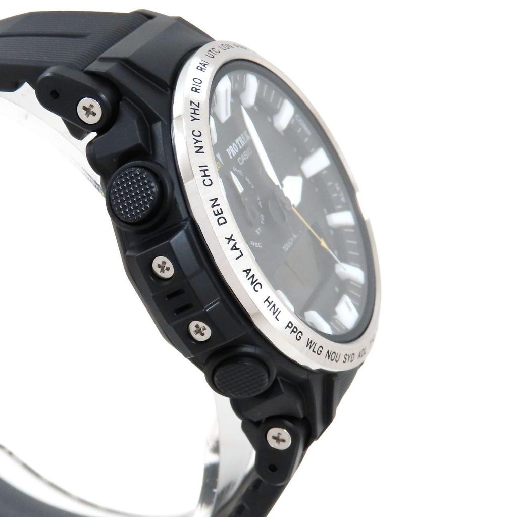 Used CASIO Casio Pro Trek Climber Line PRW-61-1AJF Black Dial SS Stainless Steel Resin Approx. 52.7g Watch Solar Men's Free Shipping [Unused]