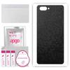 apgo Protective Skin Sticker for the Back Compatible with Oppo A12e, Wrap Film, Foil, Vinyl - Pattern Black Honeycomb