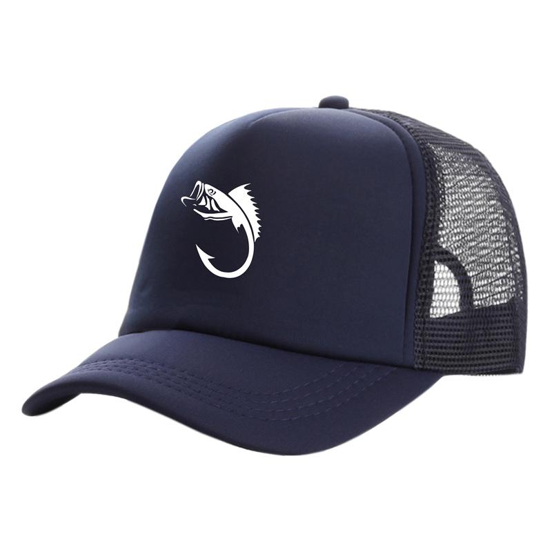 FisherUnisex Fish Hook Unisex Trucker Caps Unisex Cool Outdoor Style Fishing Hats Fashion Baseball Cap Summer Unisex Women Mesh Caps MZ