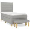 3137133 vidaXL Divan Bed with Mattress Light Grey 100x200cm Fabric