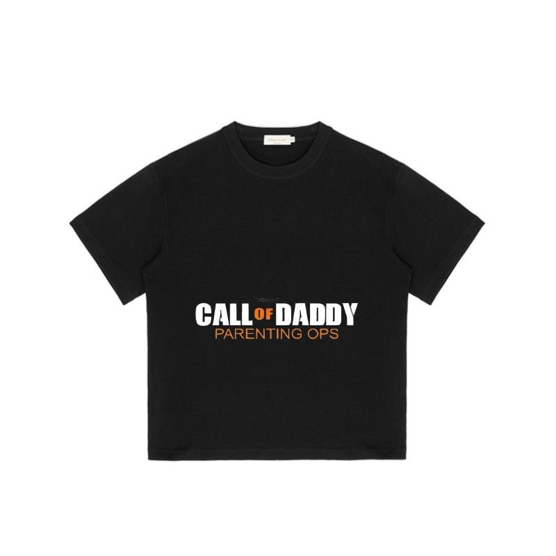 Мужская черная футболка Call of Daddy Parenting Ops с графическим принтом, повседневная одежда для каждого дня и юмористических образов