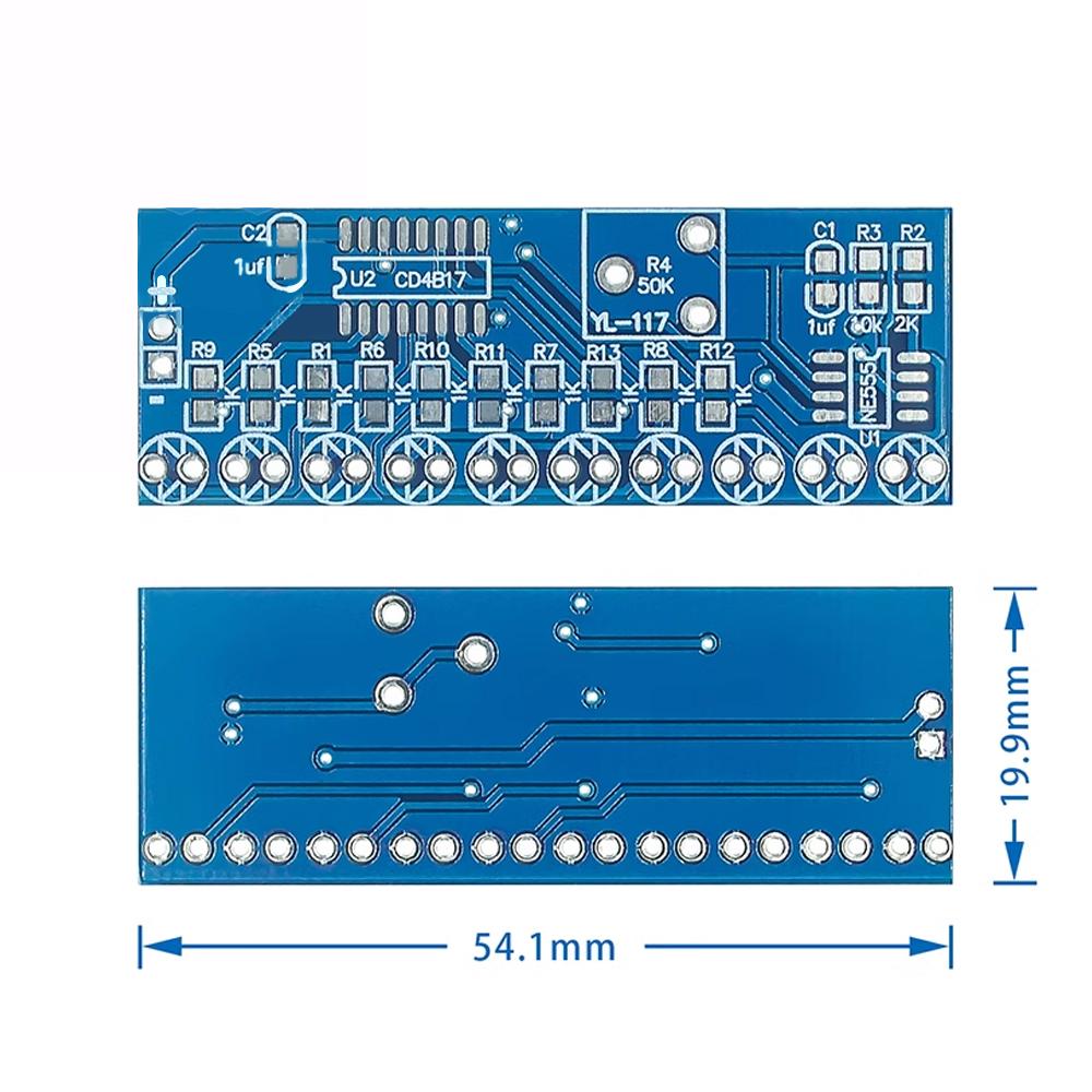 NE555 CD4017 светодиодный прожектор электронного производства, модуль платы управления, конденсаторный генератор, тактовый сигнал, электронный комплект «сделай сам»