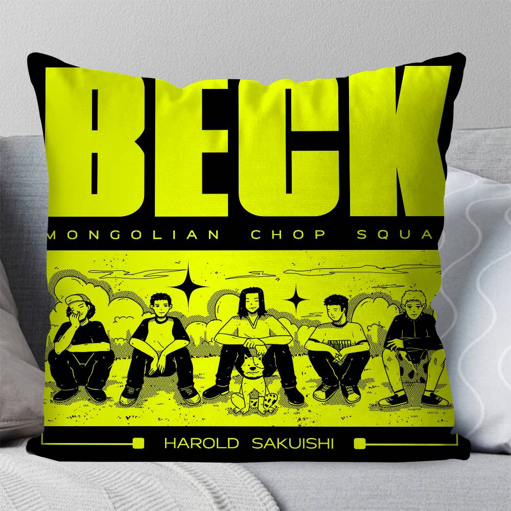 Anime Bbeck Pillow Case Fashion Square Pillowcase Bedroom Sofa Room Ins Decoration Leisure