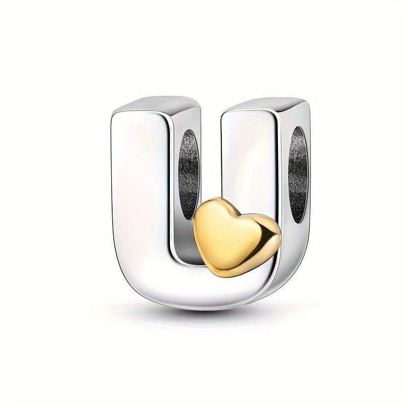 925 Серебряные бусины с 26 буквами алфавита AZ, подвески, подходят для оригинального браслета, настоящее серебро для женщин, бусины для ювелирных украшений своими руками