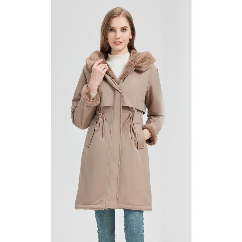 Double-sided Parka Women's Mid-length Cotton Coat New Winter Thickened Velvet Cotton Coat