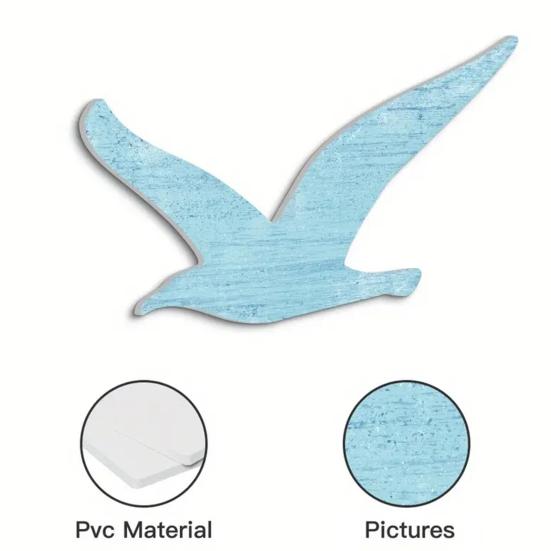 3 Pcs Wood Seagull Wall Decor Nautical Beach Coastal Theme Small Sea Birds Wall Art Lake House Ocean Wall Sculpture for Home Bathroom