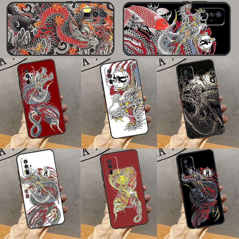 Чехол Yakuza Dragon Tattoo для Xiaomi 14 Ultra 15 13 11T 12T 13T 14T Pro POCO X3 X5 X6 X7 Pro M6 F5 F6 Pro