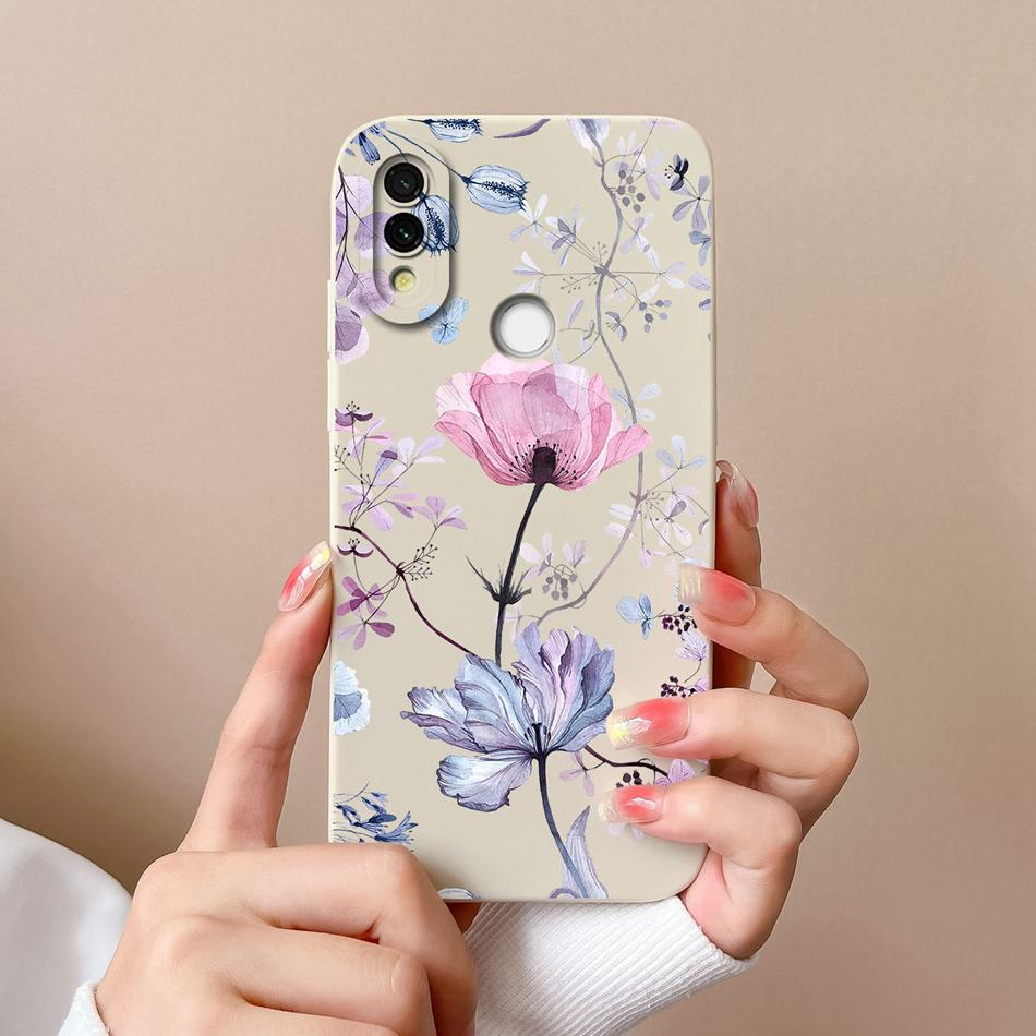 Чехол для телефона Xiaomi Redmi 7 Медведь Кошка Полное покрытие Высококачественный Жидкий Силикон Защита от падения Funda Для Redmi7 Бампер Capa В качестве подарка