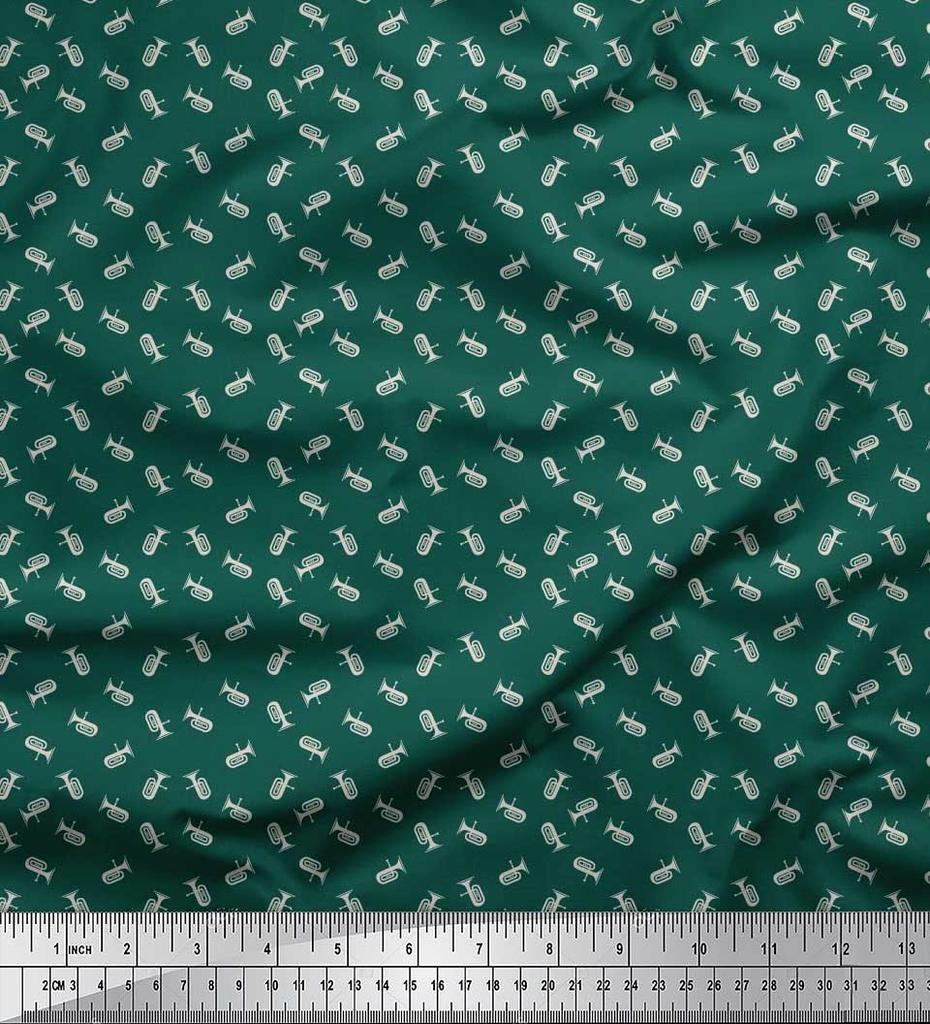 Soimoi Japan Crepe Satin Fabric Tuba Shirting Decor Fabric Printed metre 42 Inch