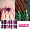 Halloween Glow-in-the-Dark Nail Wraps – Spiderweb & Ghost Gothic Style (Western/European Aesthetic)