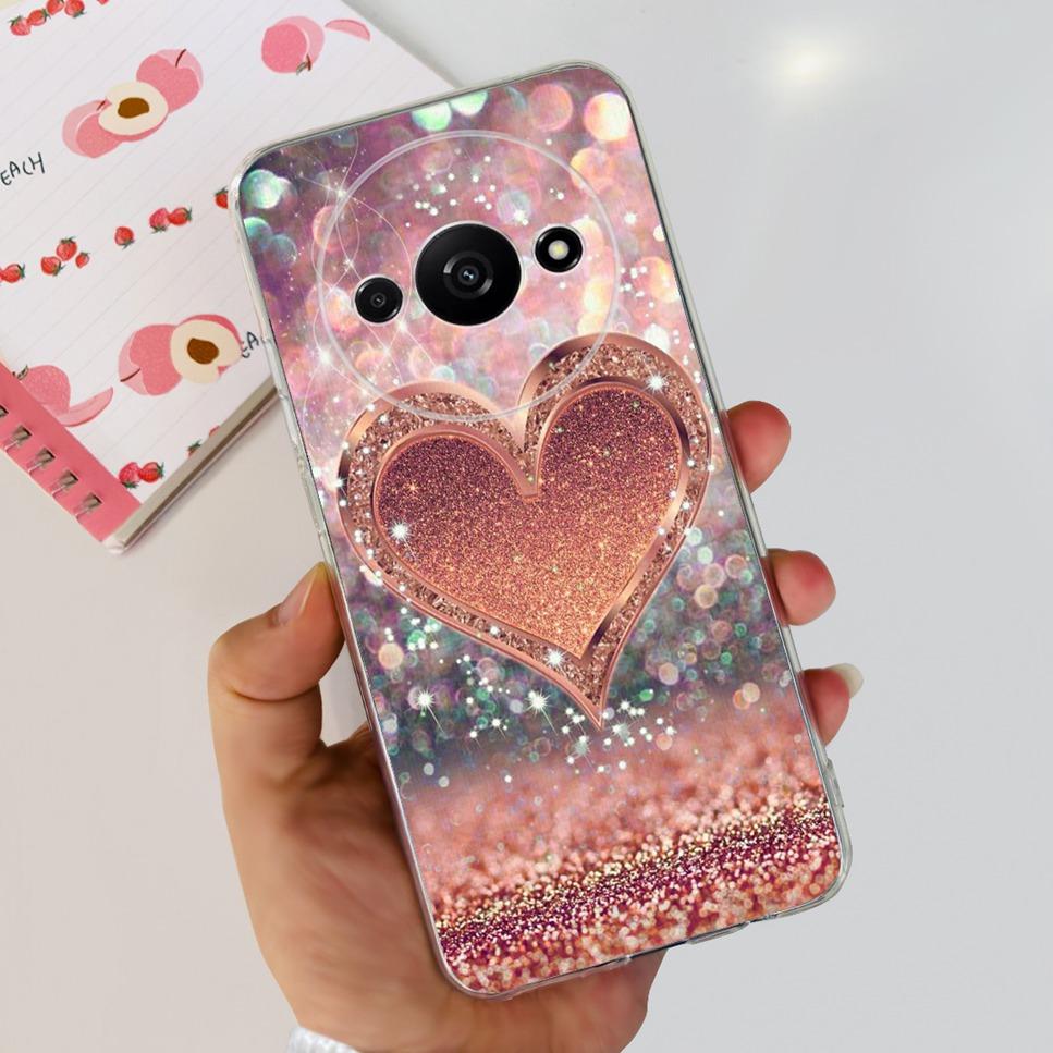 Для Xiaomi Redmi A3 4G Чехол Модная Девочка Мультяшный Принт Мягкий Силиконовый Задний Чехол Для Redmi A3 6.71" Ударопрочный Чехол для Телефона Funda